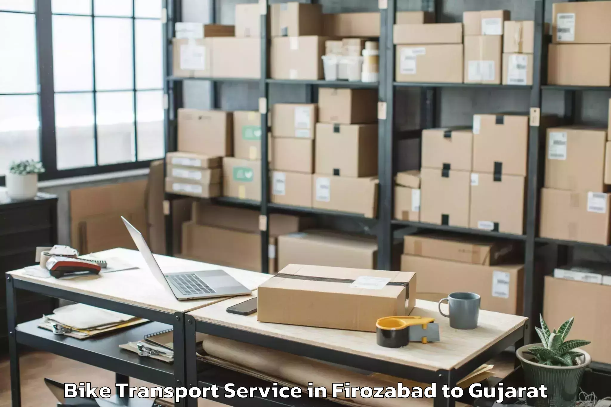 Book Firozabad to Sayla Bike Transport